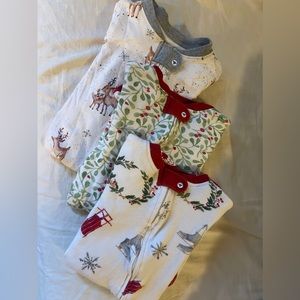 The Christmas trifecta of baby pajamas.